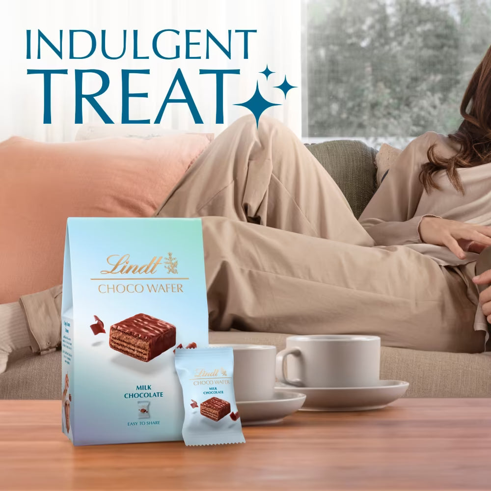 Crispy wafer centre coated in smooth Lindt milk chocolate