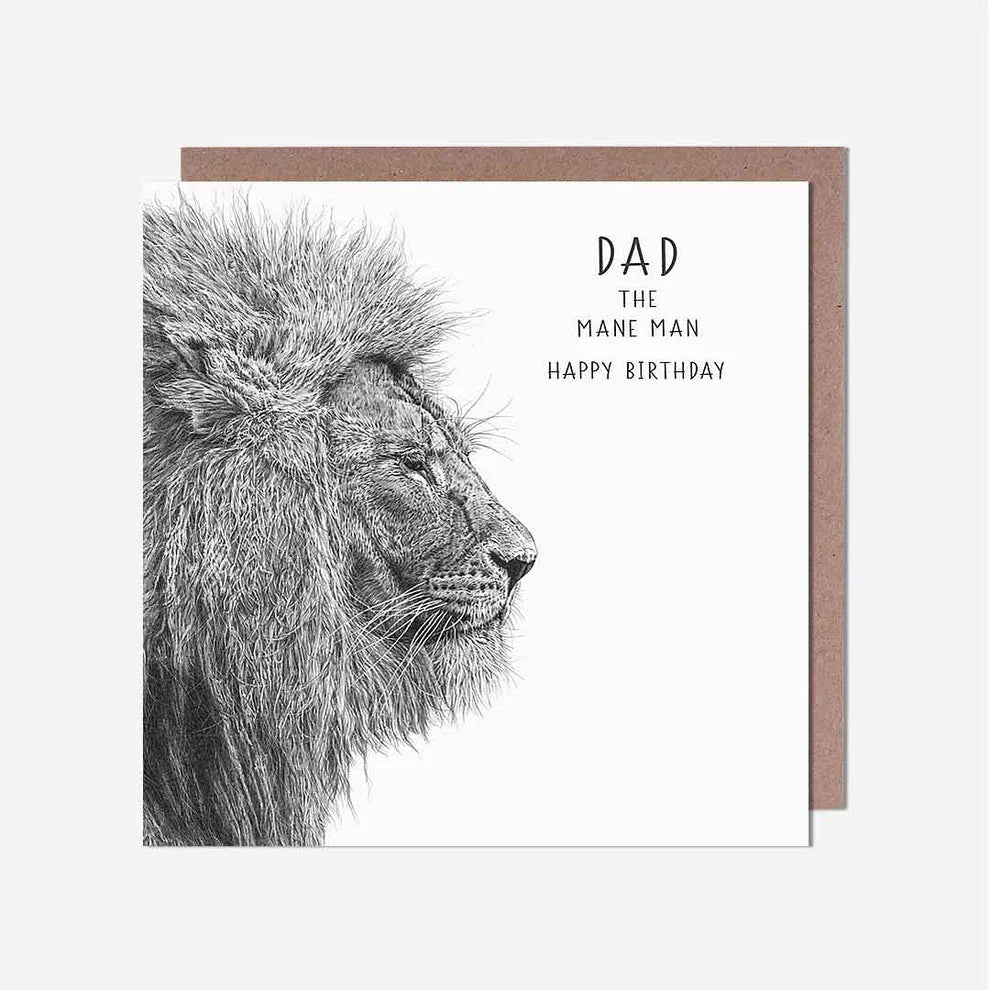 Lion Mane Man Dad Birthday Card – a bold pick from birthday card greeting cards and popular greeting cards