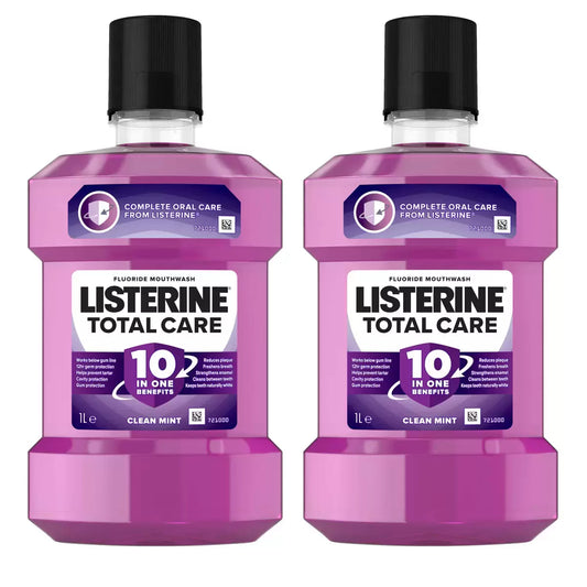 Listerine Total Care 10-in-1 Mouthwash 2 x 1L bottles