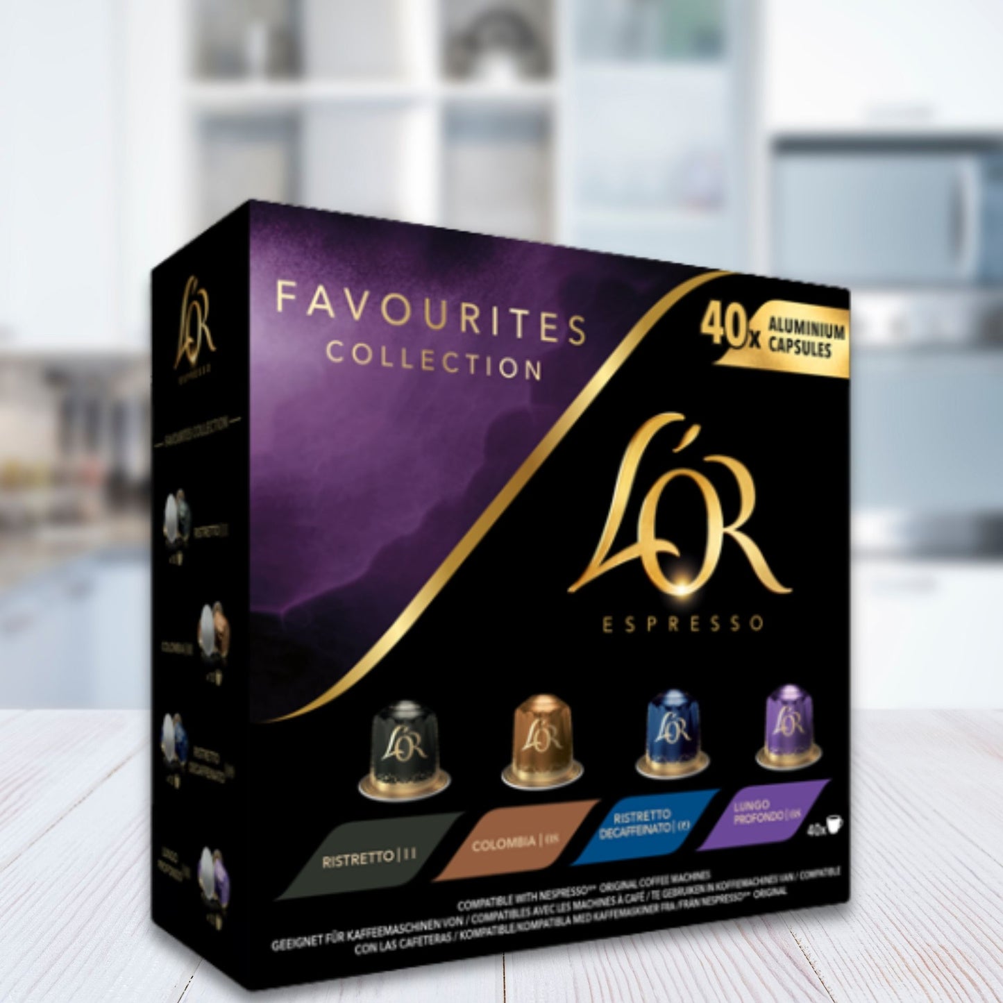 Multipack of 40 L’OR coffee pods compatible with Nespresso machines