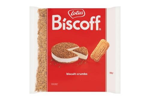 Cheesecake base made using Lotus Biscoff Biscuit Crumbs