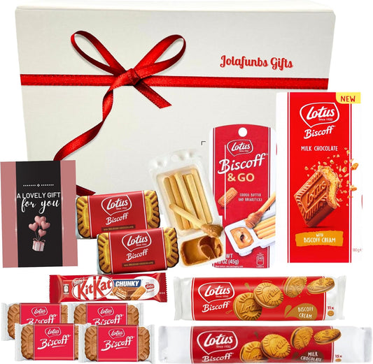 Lotus Biscoff selection gift box filled with caramel biscuit varieties
