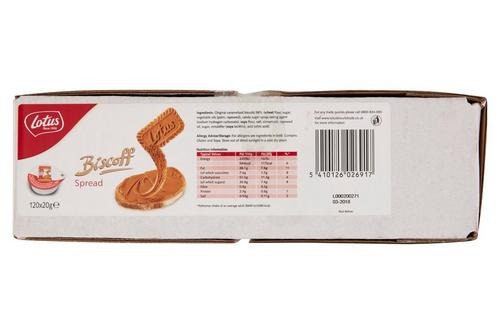 Individually sealed 20g Lotus Biscoff Smooth Spread portions