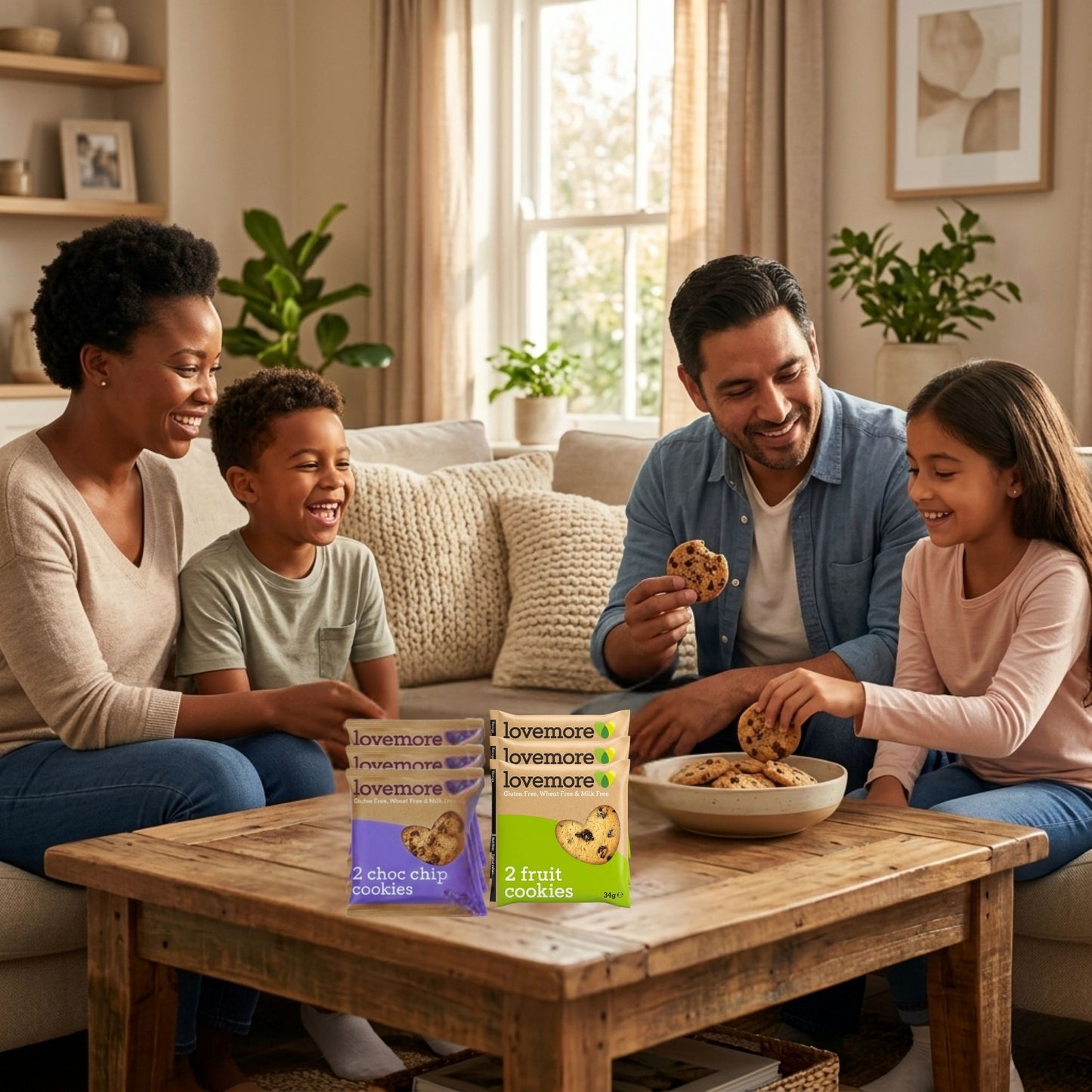 Lovemore gluten free chocolate and fruit biscuits