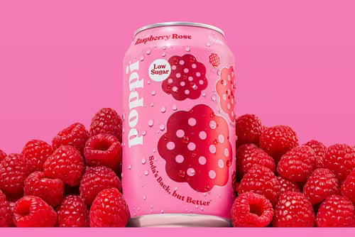 Sparkling raspberry soda drink for everyday refreshment