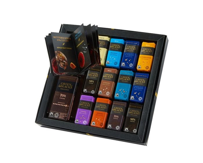 Luxury tasting gift set featuring Prosecco and chocolates