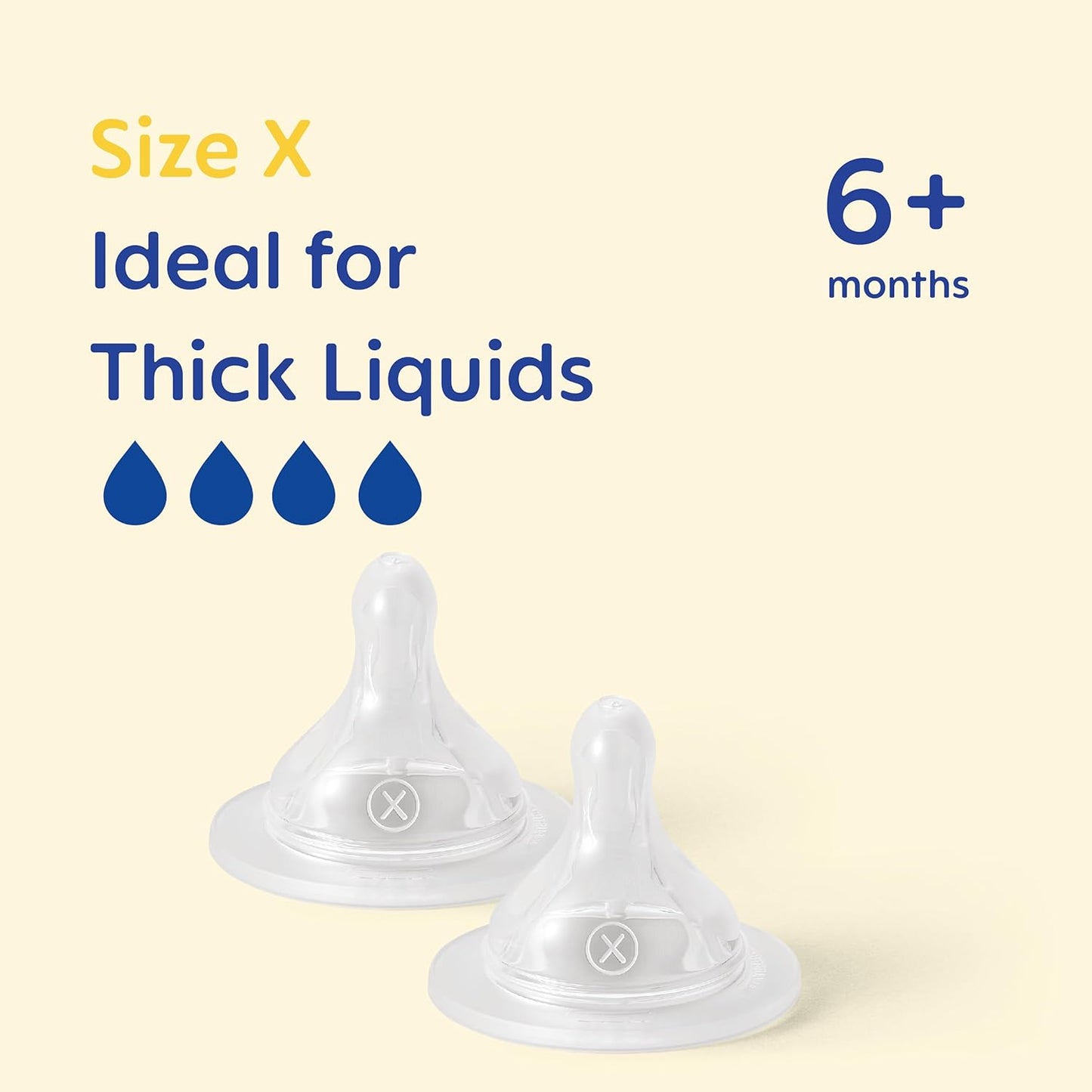MAM SkinSoft Silicone Teats for baby bottles, Size X, perfect for thicker feeds and easy latching