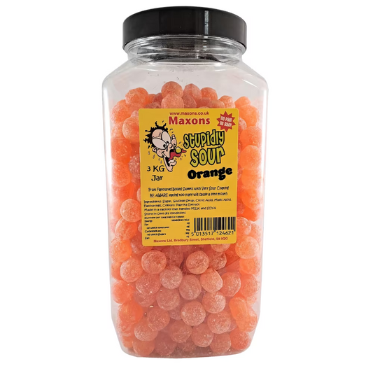 Maxon’s Stupidly Sour Orange Sweets 3kg jar