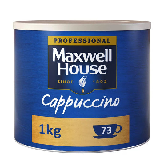 Maxwell House Cappuccino instant coffee 1kg tin