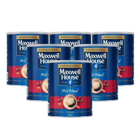 Maxwell House instant coffee 6x750g tins bulk case