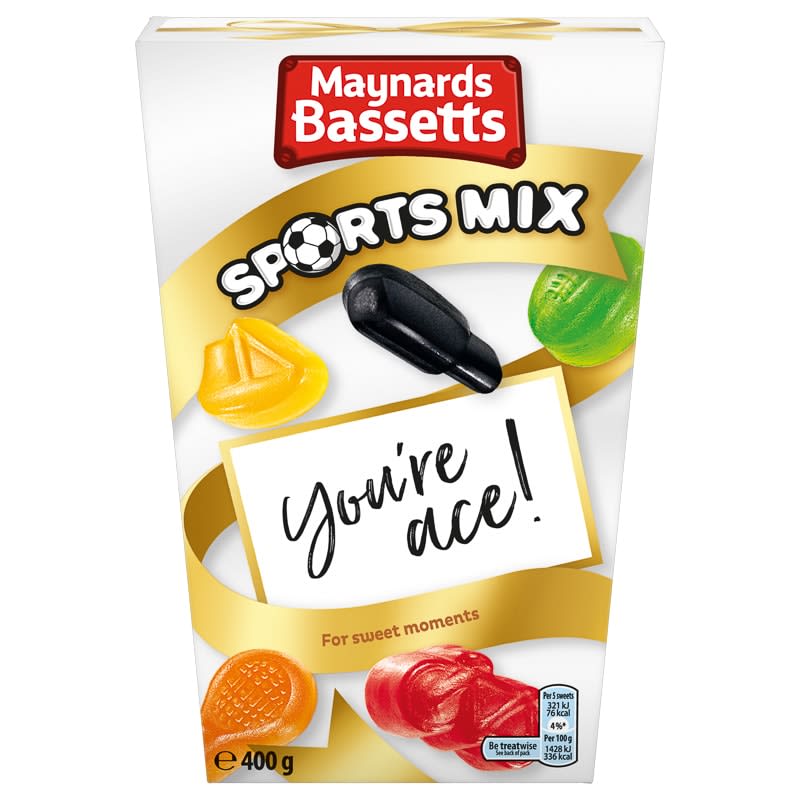 Maynards Sports Mix 350g fruity chewy candy in sporty shapes