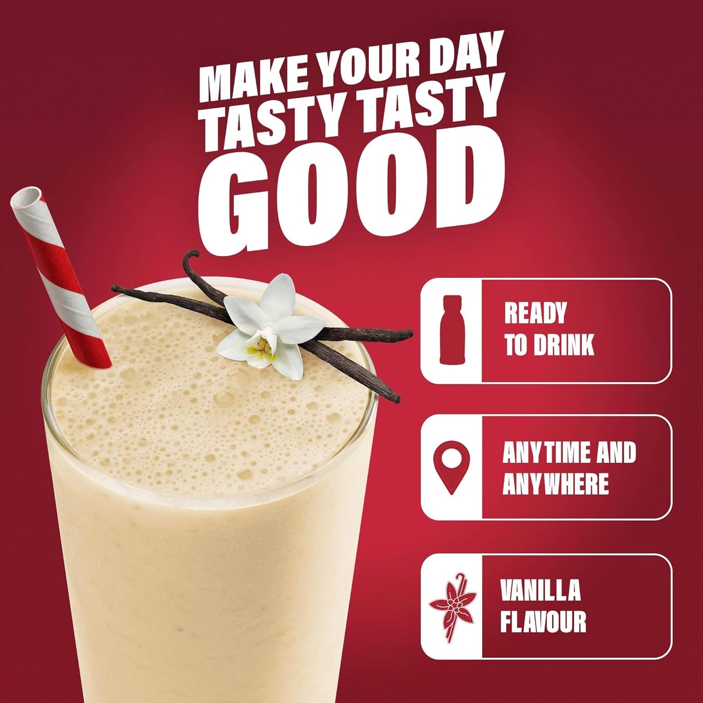 Creamy vanilla meal replacement drink