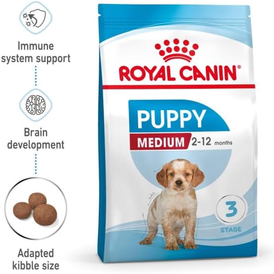 Balanced nutrition dry food for medium size puppies