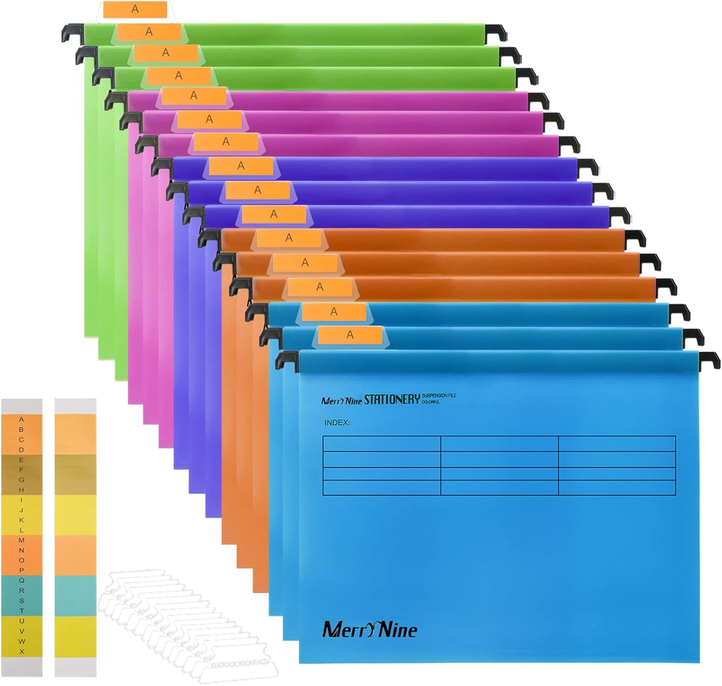 MerryNine A4 suspension files in mixed colours