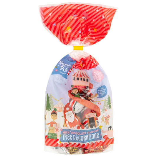 Milk Chocolate Tree Decorations 150g foil-wrapped chocolates for Christmas