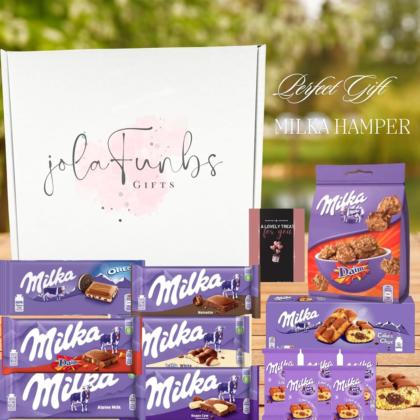 Premium Milka chocolate selection in elegant, ready-to-gift packaging
