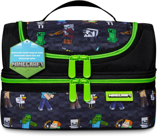 Minecraft Creeper lunch bag with insulated lining