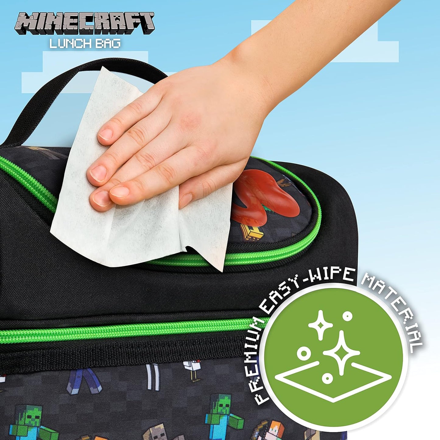 Kids’ Minecraft lunchbox and matching water bottle