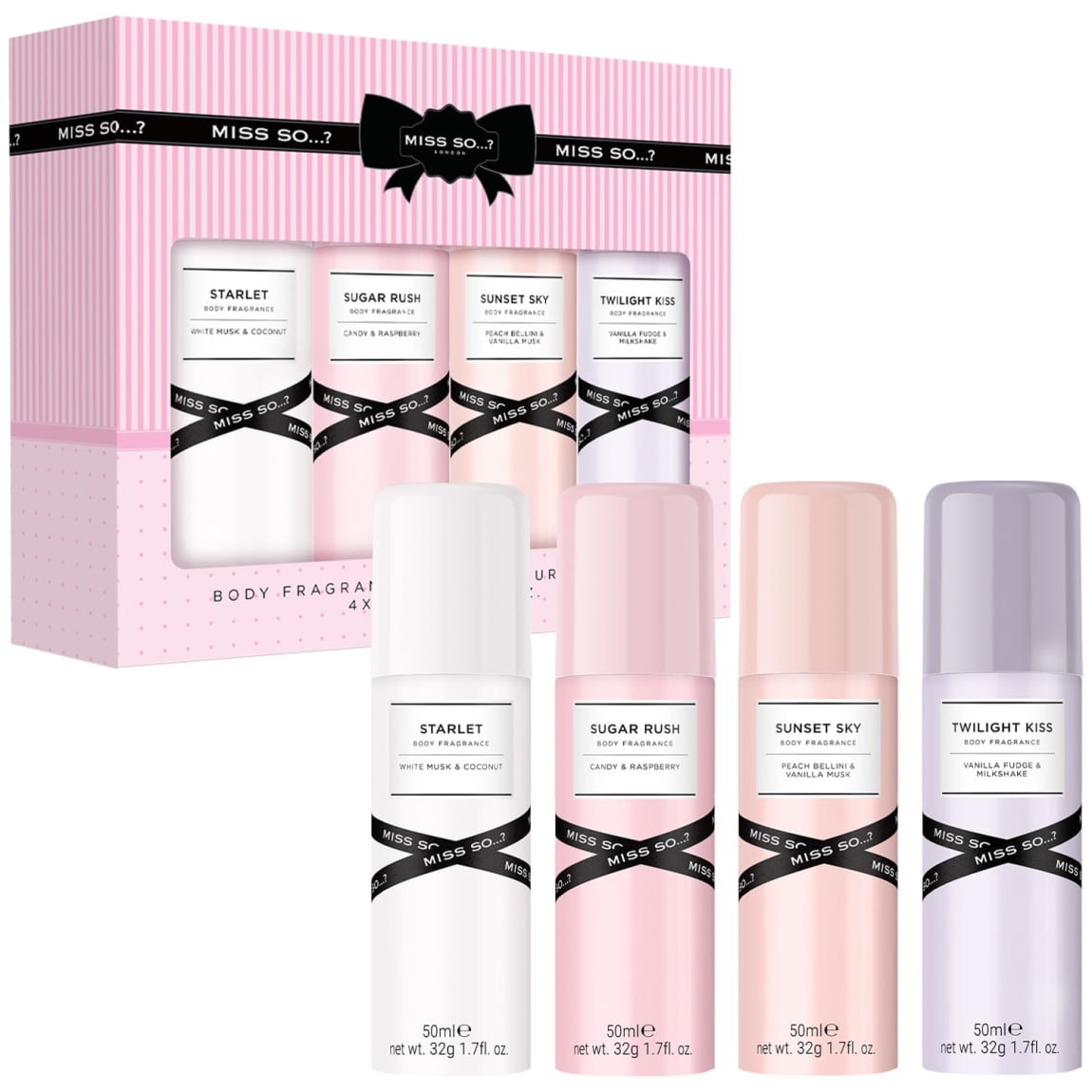 Miss So…? Body Fragrance Gift Set 4 x 50ml