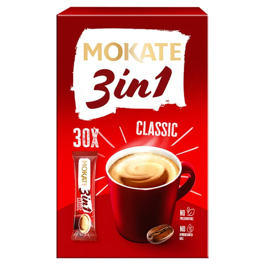 Mokate 3 in 1 Classic instant coffee sachets 30 pack 420g