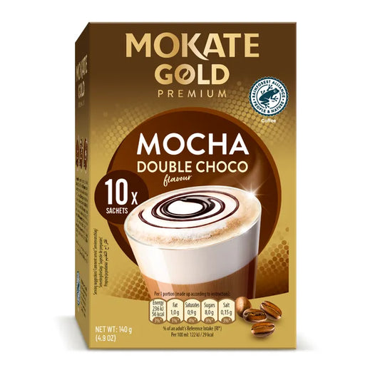 Mokate Gold Premium Mocha Double Choc Coffee Sachets 10 pack