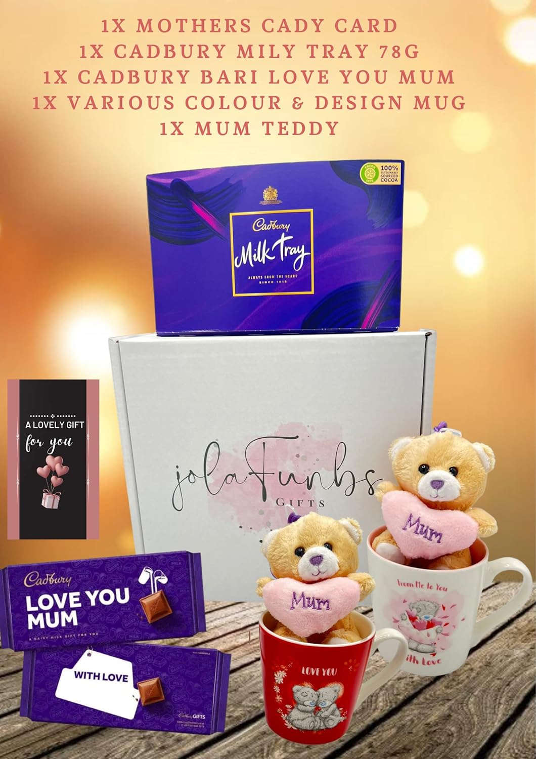 Mother’s Day hamper box with chocolates and sweet snacks
