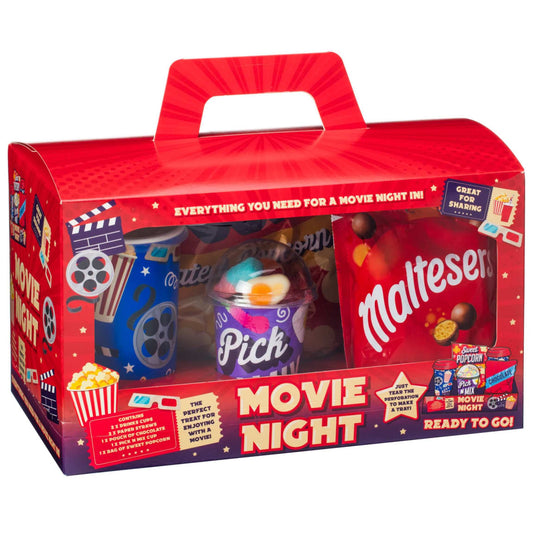 Movie Night Sweets and Chocolate Box 376g with assorted treats