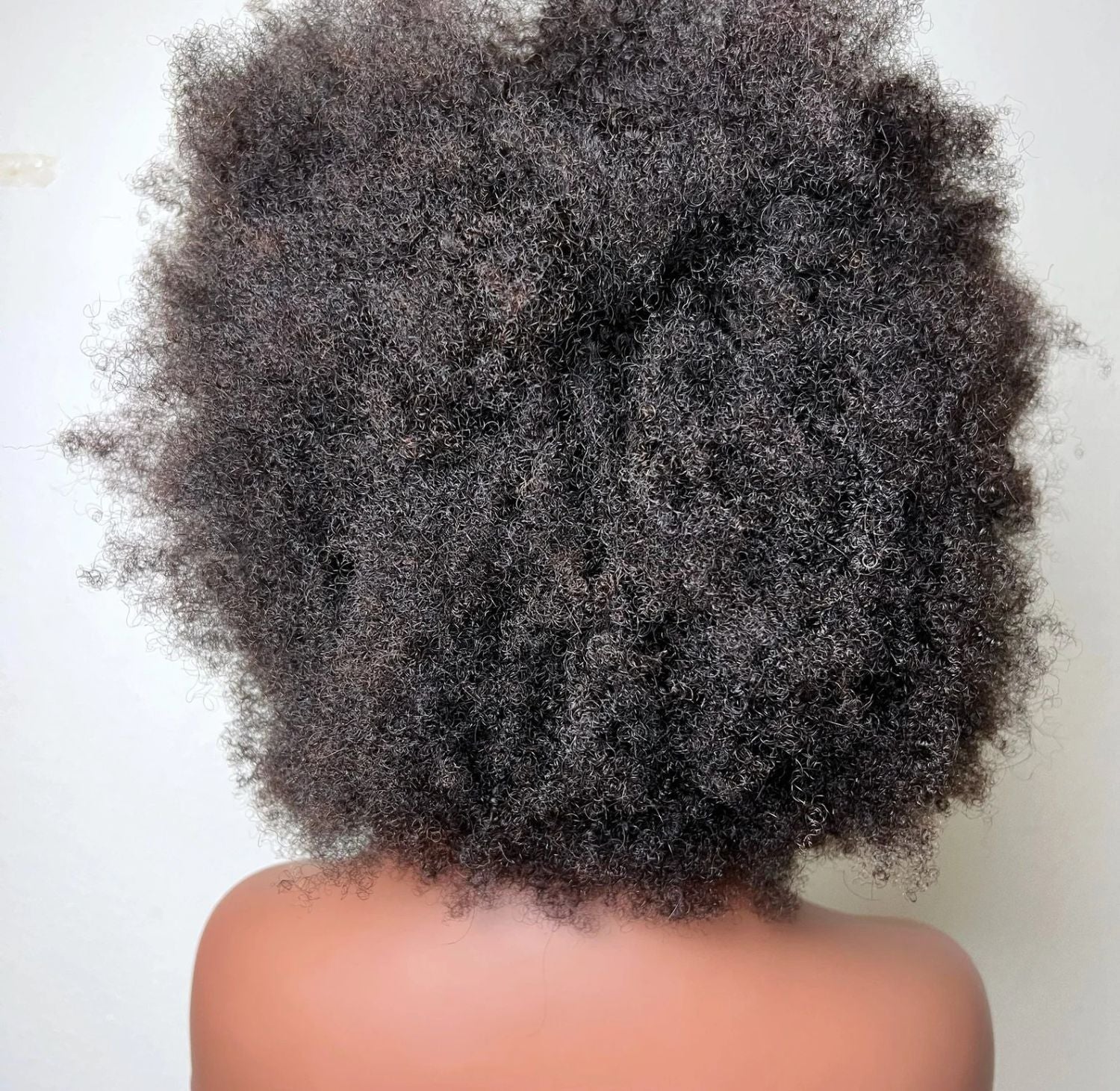 Short afro wig with defined 4B 4C natural texture
