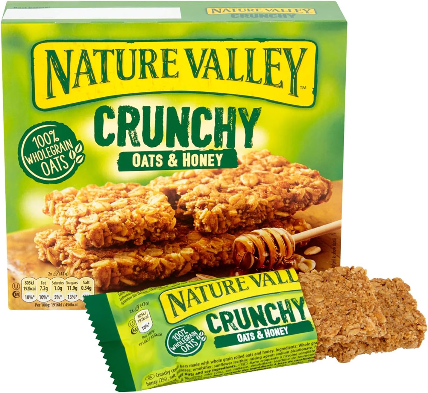 pack of nature valley crunchy oats and honey bars