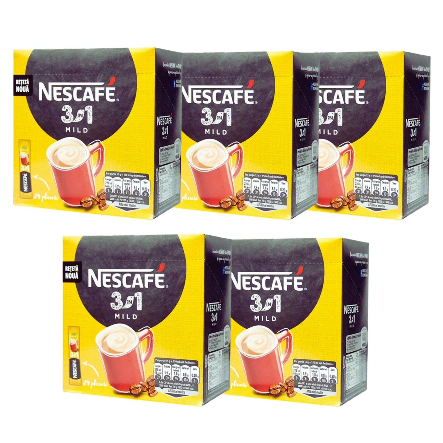 Nescafé 3-in-1 Mild Coffee dissolved in hot water