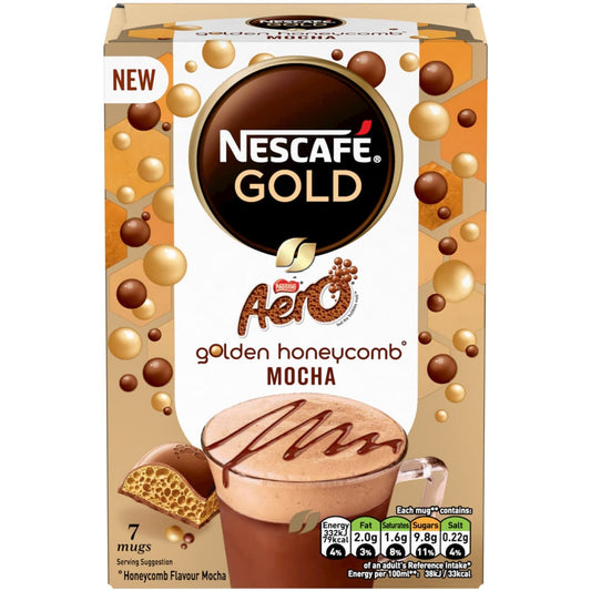 Nescafé Aero Mocha Golden Honeycomb Coffee 7 mugs pack