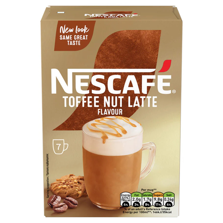 Creamy and smooth Nescafe Toffee Nut Latte with rich coffee flavour