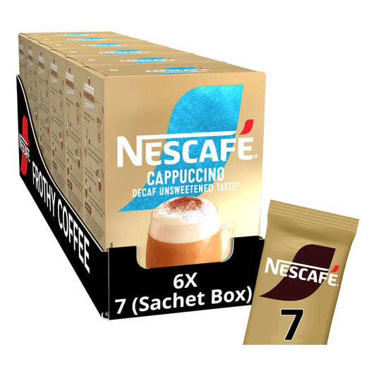 Nescafe Decaf Unsweetened Cappuccino Instant Coffee Sachets bulk pack