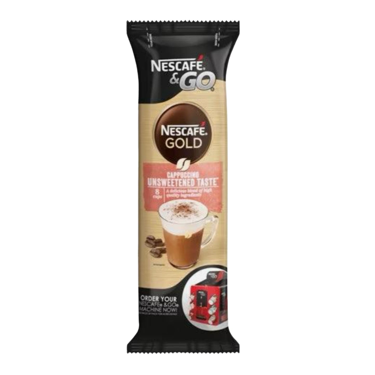 Wholesale pack of Nescafé Go unsweetened cappuccino foil cups