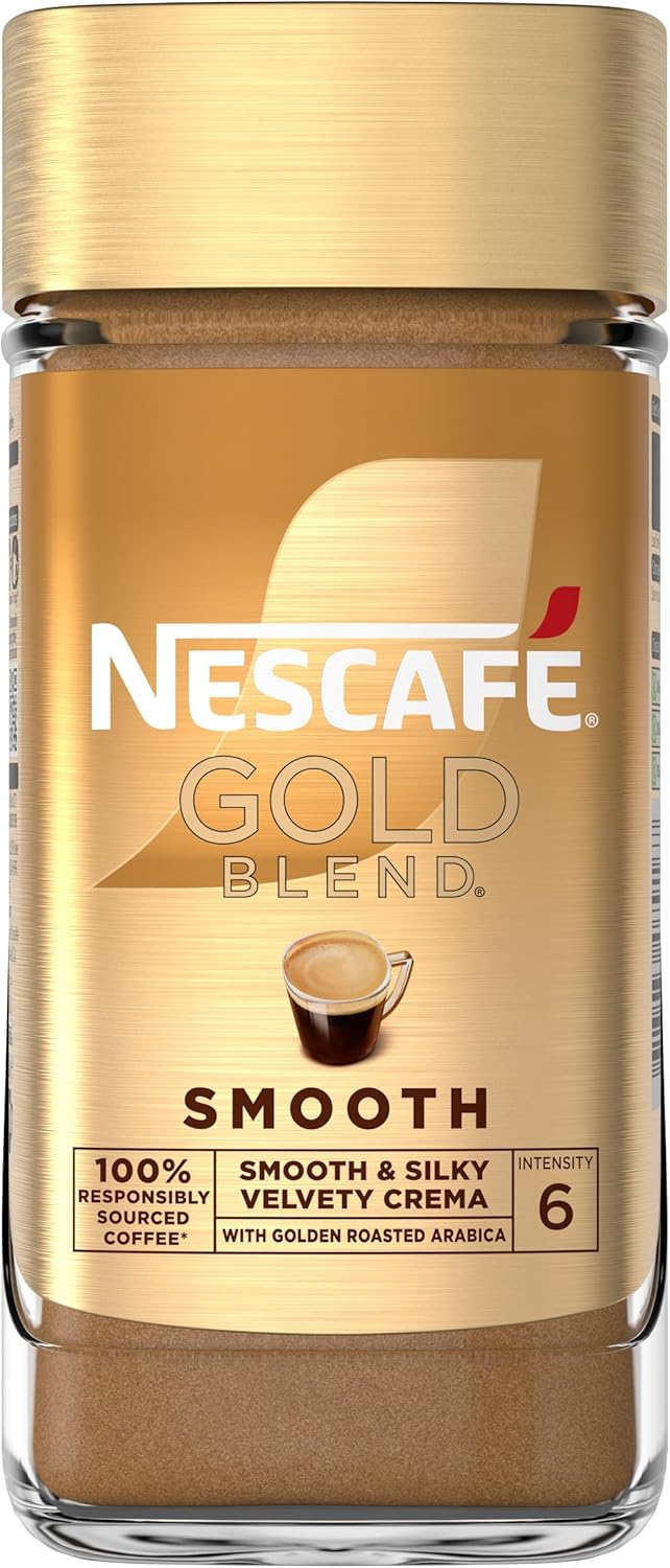NESCAFÉ Gold Blend Smooth Instant Coffee 200g Jar – Premium Arabica & Robusta Blend