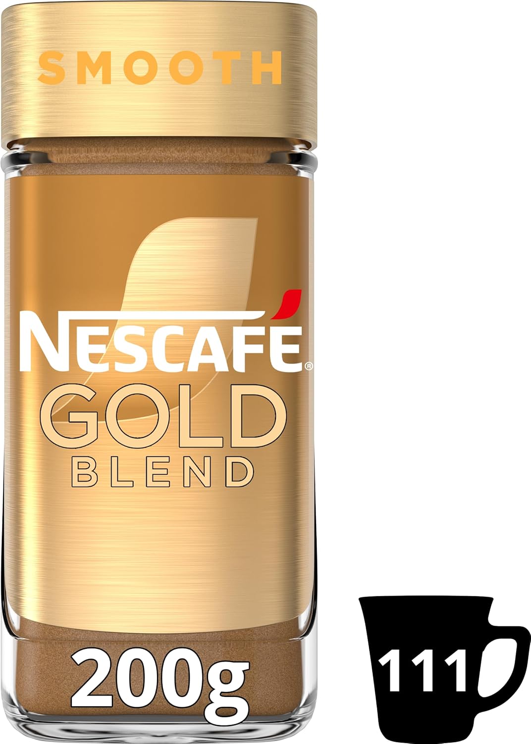 NESCAFÉ Gold Blend Smooth Instant Coffee 200g – Silky Smooth Light Roasted Blend