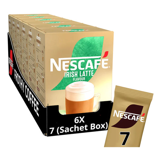 Nescafe Irish Latte Instant Coffee Sachets with rich Irish cream flavour
