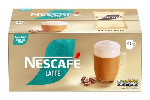 nescafe latte instant coffee sachets 40 pack