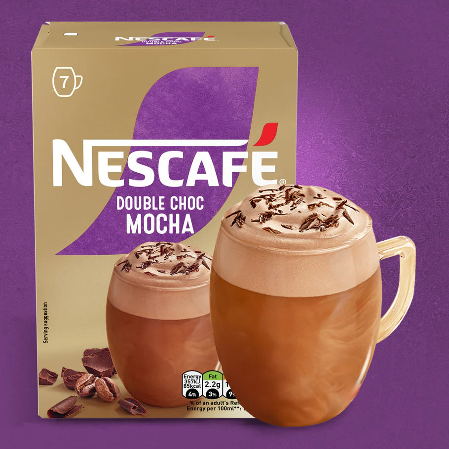 Double chocolate mocha instant drink in sachets