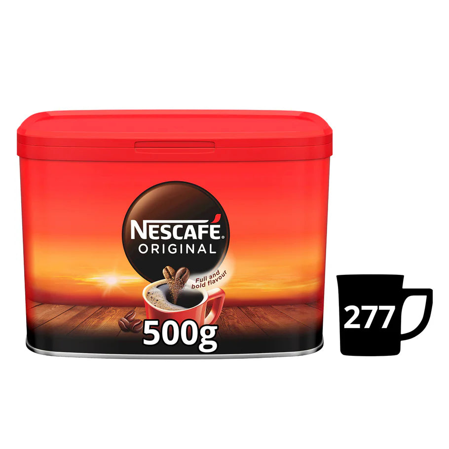Resealable tin of Nescafe Original coffee