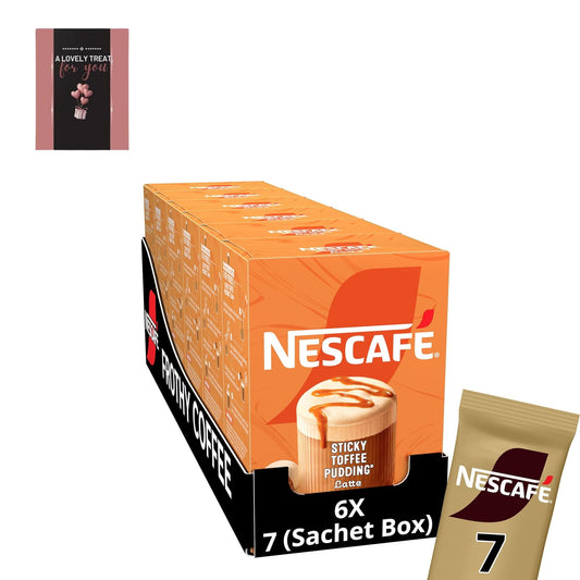 nescafe sticky toffee latte sachets 6 pack