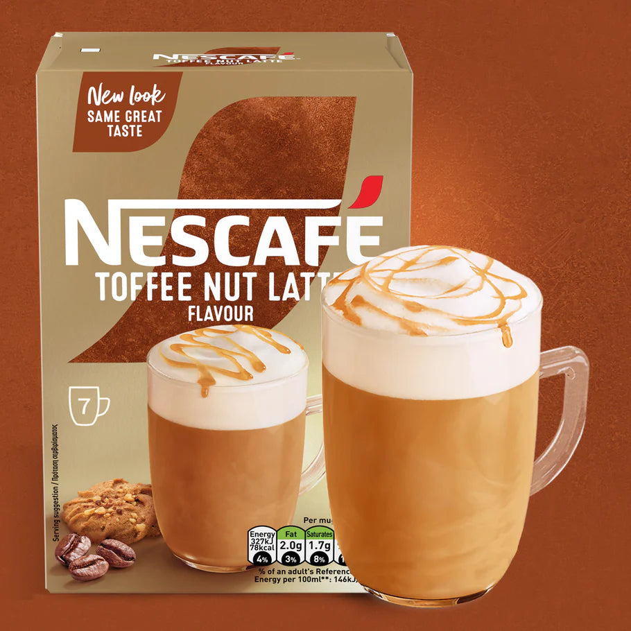 Instant Toffee Nut Latte from Nescafe, perfect for easy preparation