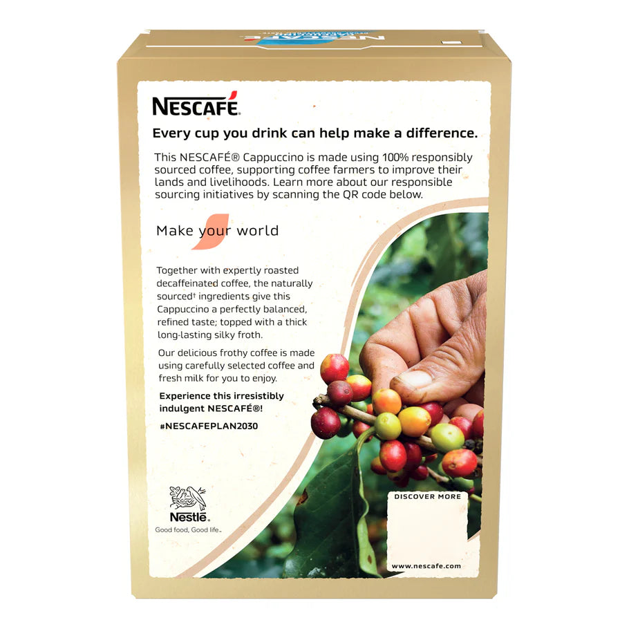 Unsweetened decaf cappuccino instant coffee by Nescafe