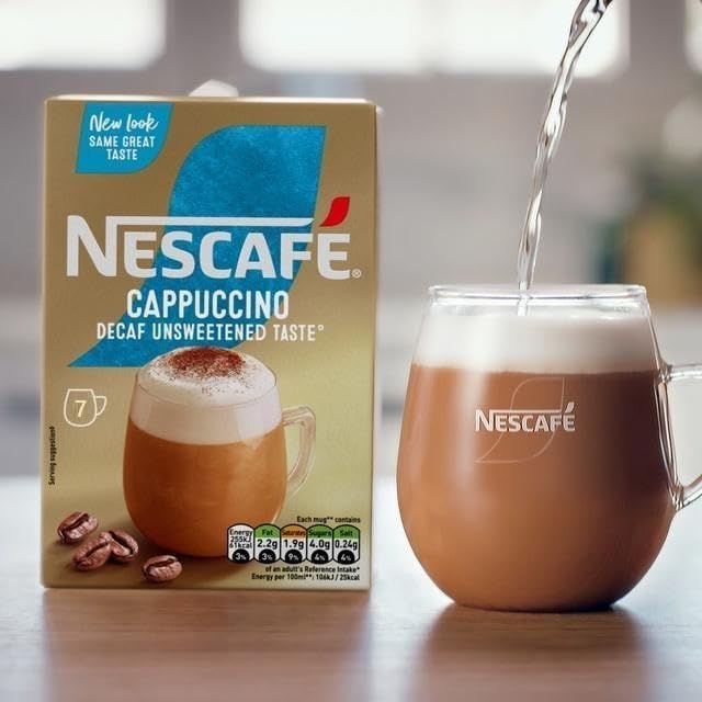 NESCAFÉ unsweetened cappuccino in a cup