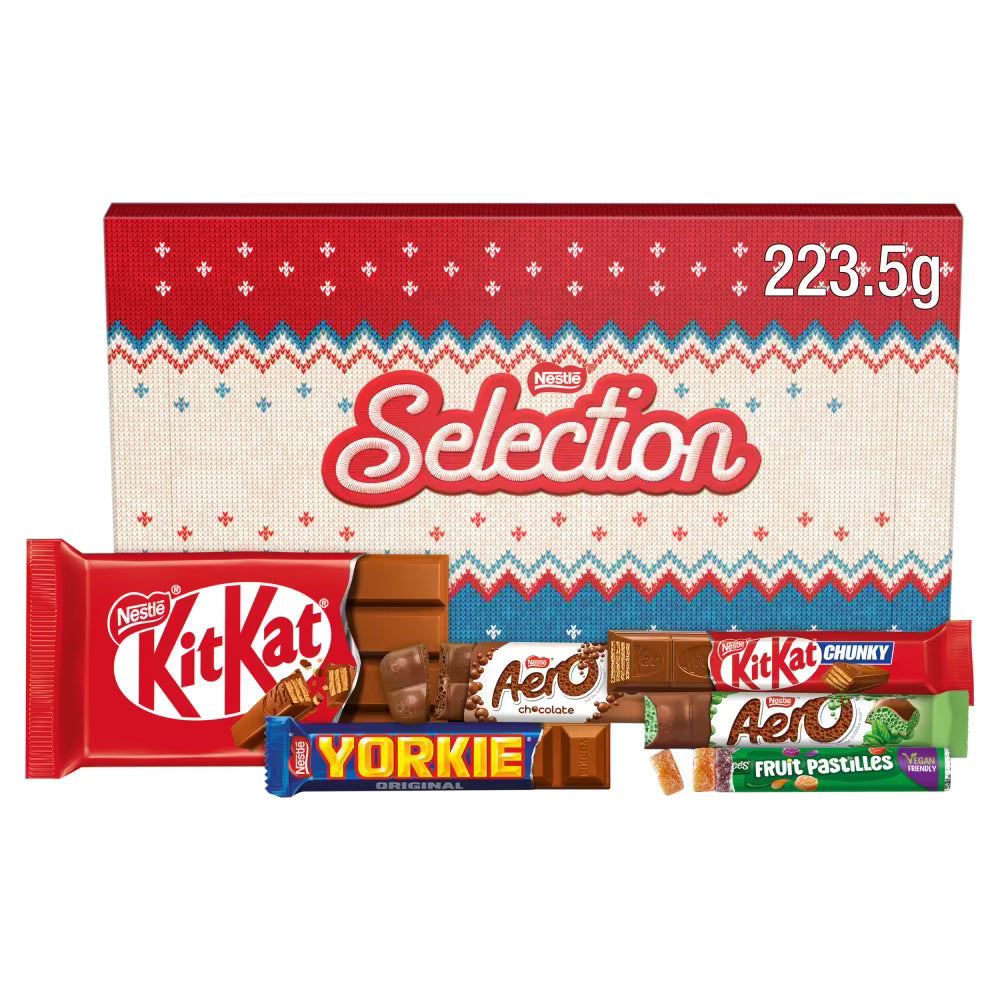 Nestlé festive chocolate box with Aero, KitKat, Yorkie