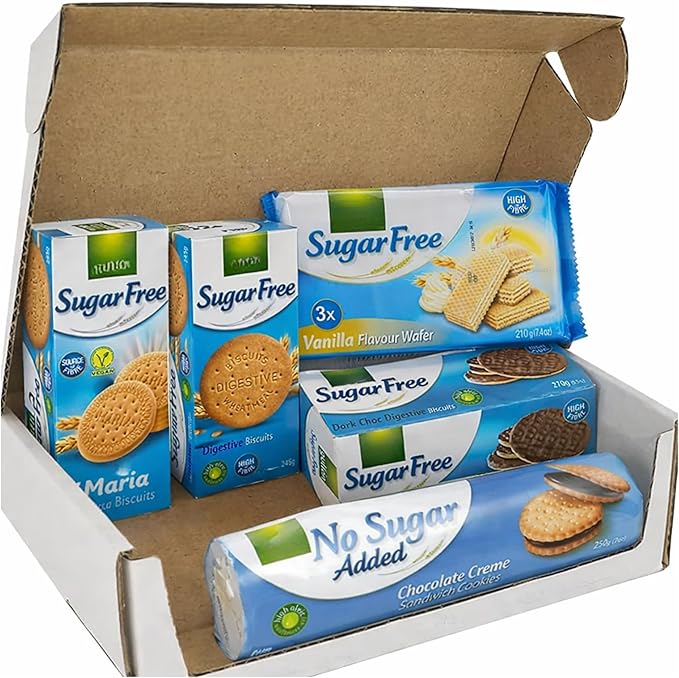 No added sugar cookies and chocolate crème biscuits