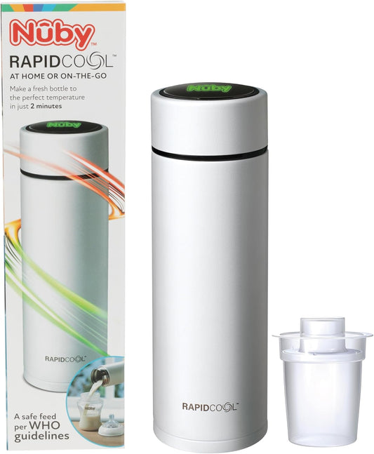 Nuby RapidCool Digital Lid Showing Safe Feeding Temperature for Formula