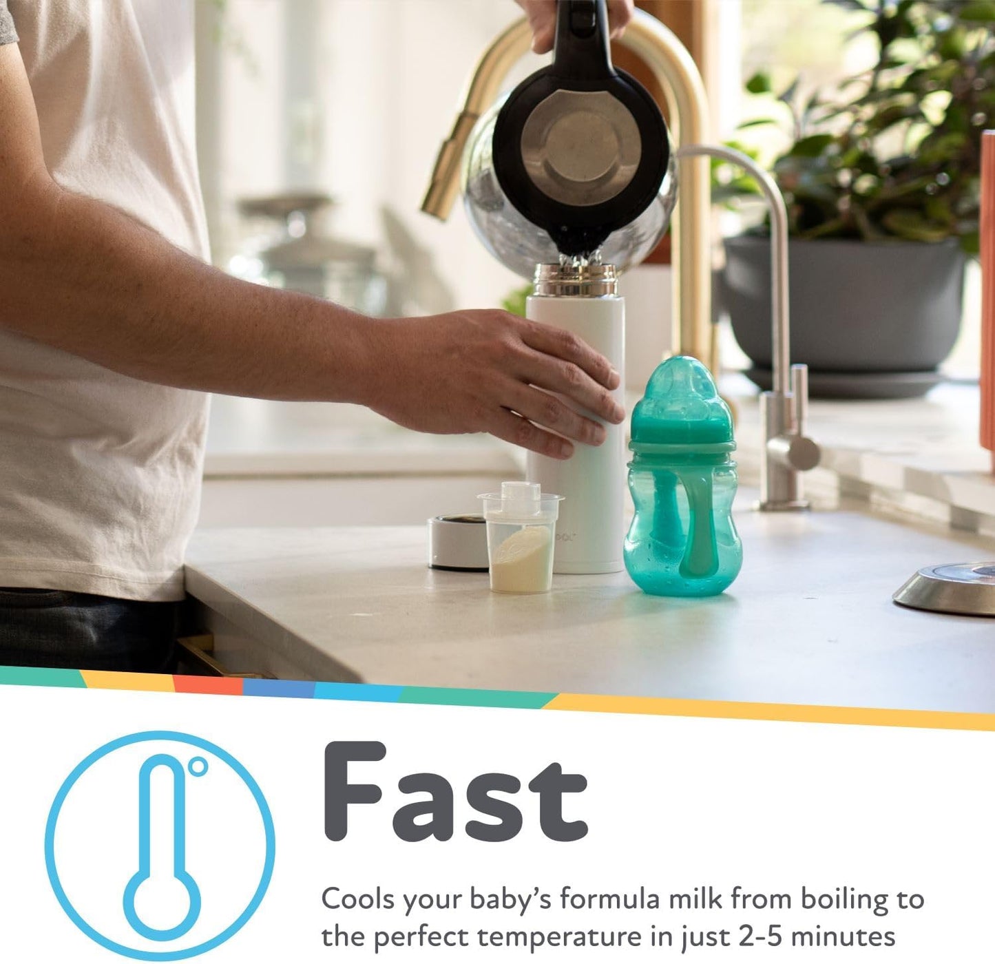 Portable Nuby RapidCool Baby Bottle Maker Ideal for Travel and On-the-Go Feeds