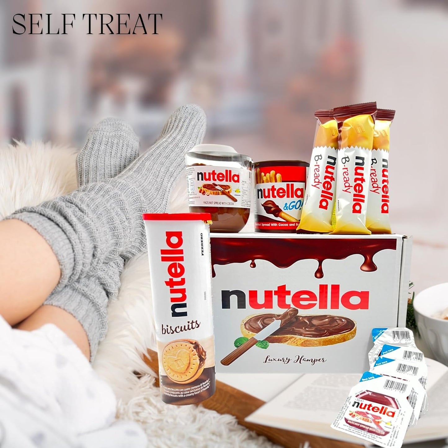 Nutella gift collection hamper with assorted hazelnut delights