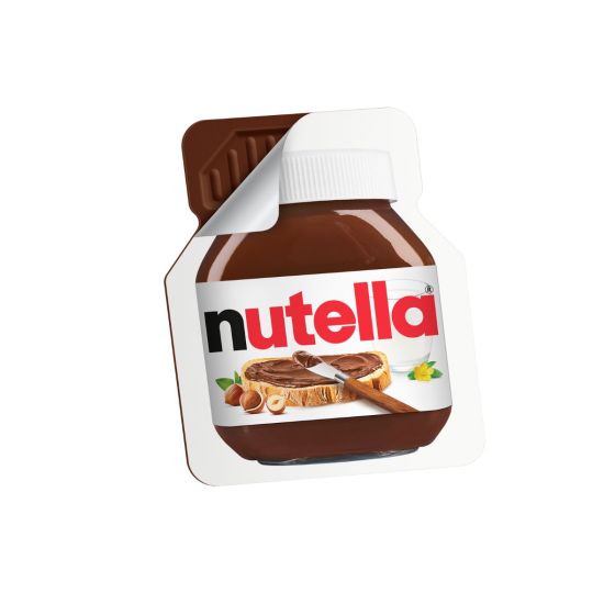 Nutella 15g mini pack served with breakfast as a portion-sized treat